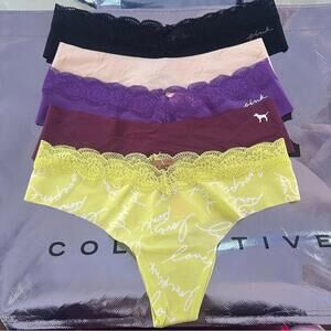 Pink Victoria’s Secret No-Show Thong Pack